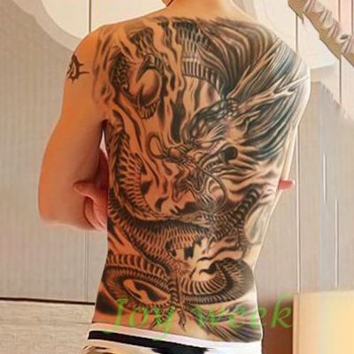 hot！【DT】₪❄▤  Temporary Sticker mens whole back large size dragon tatto stickers tatoo fake tattoos for women 9