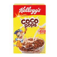 Kelloggs Coco Pops Cereal เคลล็อกส์ โกโก้ ป๊อบส์ อาหารเช้าซีเรียลธัญพืช ข้าวพองเคลือบโกโก้ 220 กรัม