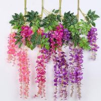 hot【cw】 Artificial Wisteria Vine Rattan Wedding Decoration Wreath