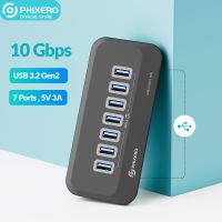 PHIXERO Multiprise USB 3.2แท่นวางมือถือฮับ Type C 10Gbps พอร์ตสวิทช์สลับสัญญาณช่องเสียบการ์ด SD สำหรับ Sur แล็ปท็อปแมคบุ๊ค