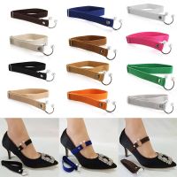 New 1 Pair Fashion U-shaped Pearl Shoelace Anti-Skid Lazy Shoelace Women High Heels Shoelace Adjustable Elastic Shoe Strap Belt