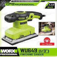 WORX เครื่องขัดกระดาษทรายสั่น (ผืนผ้า) 320W. รุ่น WU649  ++สินค้าสัญชาติ เยอรมัน 1 ในแบรนด์ดังของยุโรป อึด ทน แรง++