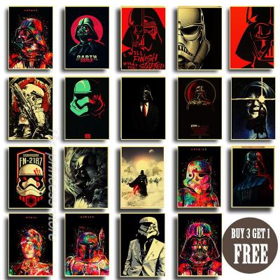 Sci-fi  movies Star Wars Posters and Prints Kraft Paper Art Retro Wall Stickers Home Room Decor Wall Décor
