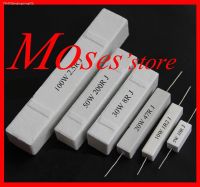 ஐ✈♤ 20W 0.1 2 4 5 6 6.8 8 10 12 15 18 20 22 27 47 50 30 33 1k Ohm 5 Ceramic Resistance Composition Cement Power Horizontal Resistor