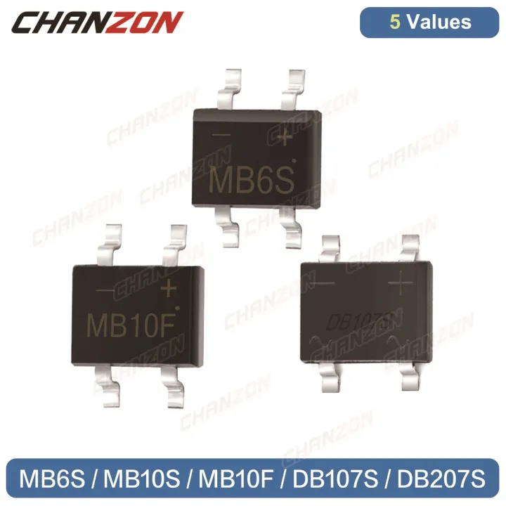 MB6S MB10S MB10F DB107S DB207S SMD Diode Bridge Rectifier MBS MBF 0.5A
