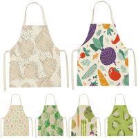 Plant Style Apron Household Cleaning Pinafore Room Apron Vegetable And Fruit Pattern Ladies Aprons Home Custom Women Aprons Bib