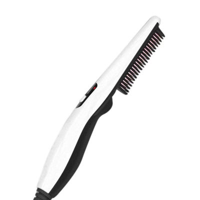 Quick Beard Straightener Hair Comb Multi-purpose Hair Curler Styling Tool Electric Heating Hair Brush - EU Plug