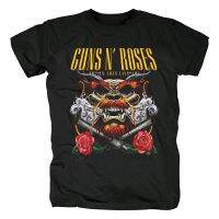 Hot sale N Roses band graphic Mens 100% Cotton Round Neck Short Sleeve T-Shirt  Adult clothes