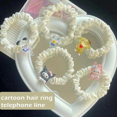 Cute Sanrio Cartoon Kuromi Melody Cinnamoroll Bracelet Telephone Band Ring Hair Rubber Cord M3F3