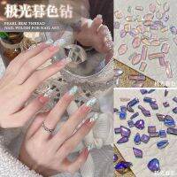 drill web celebrity hot style super luxury flat abnormity the phantom of auroral purple nail diamond and accessories