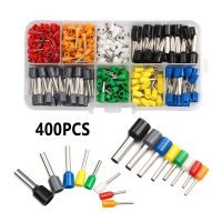 400pcs/Set 0.5-6mm2 Insulated Cord Pin End Terminal Ferrules Kit Wire Copper Crimp Connector Insulated Crimp Terminals Electrical Connectors