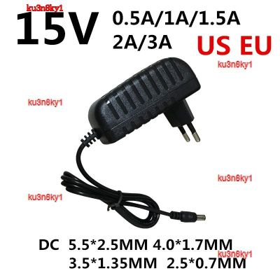 ku3n8ky1 2023 High Quality 1PCS AC/DC Adapter DC 15V 0.5A 1A 1.5A 2A 3A AC 100-240V Converter Adapter Power 15 V Volt Charger Power Supply EU US Plug