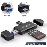 3 in 1 USB 3.0 Type C OTG Adapter Dongle USB-Micro USB-C USB-A Card Reader SD TF For Laptop Computer SmartPhone thumbnail
