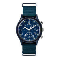 Timex TW2R67600 MK1 Aluminum Chronograph นาฬิกาข้อมือผู้ชาย สายผ้า สีน้ำเงิน