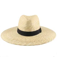 Men Women Straw Panama Hats Summer Wide Brim Fedora Sunhat Trilby Caps Sombrero Outdoor Beach Sunbonnet Travel Size US 714 UK L