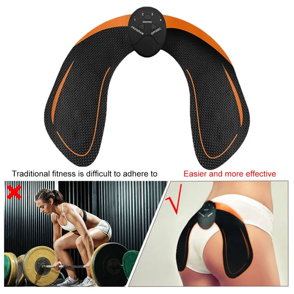 Hip Muscle Stimulator Fitness Lifting Buttock Abdominal Arms Legs Trainer Weight  Loss Slimming Massage With Gel Pads