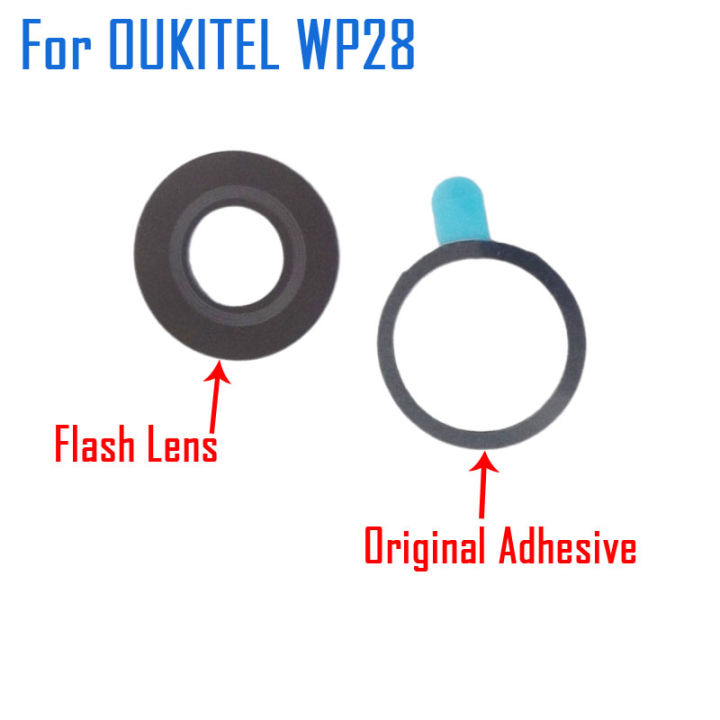 ใหม่ OUKITEL WP28 ด้านหลังเลนส์กล้องแฟลชโทรศัพท์มือถือกล้องเลนส์ฝาครอบกระจกด้วยกาวสำหรับ OUKITLE WP28 โทรศัพท์สมาร์ท-iewo9238