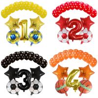 1set Soccer Football Basketball Balloons 30 Inch Number Ball World Football Theme Helium Globos Boy Birthday Party Decor KidsToy