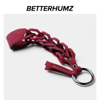 BETTERHUMZ Alcantara Keychain Car Handmade Keyring Couple Car Gift Detachable Metal Luxury Key Case Keychain Car Accessories