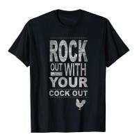 Mens Rock Out With Your Cock Out Funny Shirt Shirts Classic Cotton Mens T Shirts Beach Christmas Clothing