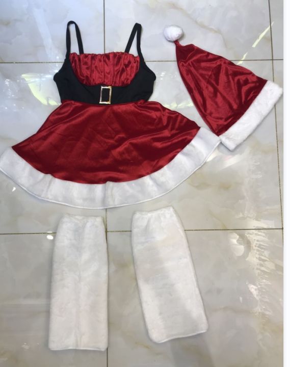 cos-imitation-คริสต์มาสซานตาคลอสเครื่องแต่งกายผู้หญิงเซ็กซี่สลิงเอว-slim-tube-top-dress