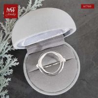 MT แหวนเงินแท้ ทรงกลม สไตล์โมเดิร์น ไซส์: 52, 53, 55, 57, 59, 60 Solid 925 Sterling Silver Ring (sr760) MT Jewelry มณีธารา