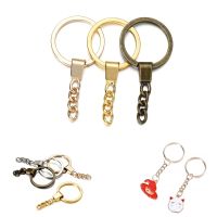 5ชิ้นยาวพวงกุญแจแยกโรเดียม Keyrings เข็มกลัดจี้เชื่อมต่อ Handmake ตกแต่งสำหรับ DIY เครื่องประดับงานฝีมือทำผล