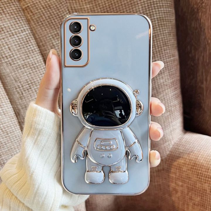 enjoy-electronic-astronaut-plating-stand-holder-case-for-samsung-galaxy-s21-s22-s20-s10-ultra-plus-fe-a72-a71-a73-a53-a51-a52-a33-a22-4g-5g-cover