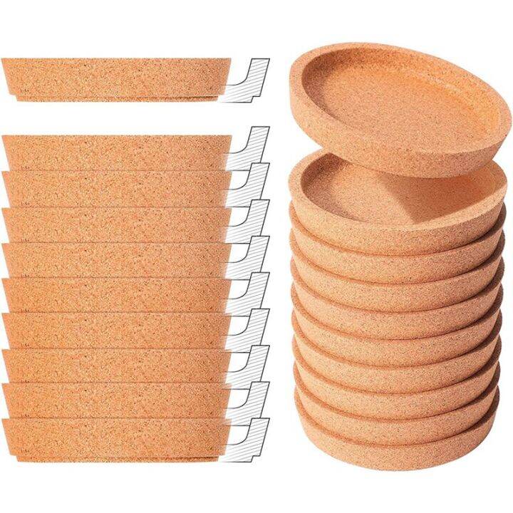 18-cork-coasters-bulk-4-inch-round-lip-cup-holder-leak-proof-cork-coasters-for-drinks-reusable-absorbent-cup-coaster