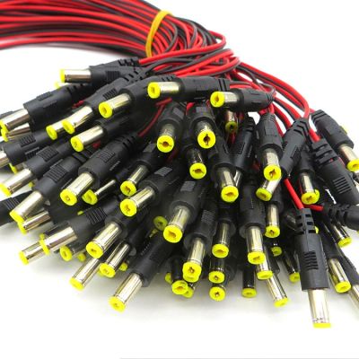 ：“{》 10Pcs/Lot 2.1X5.5 Mm Male Female Plug 12V Dc Power Pigtail Cable Jack For Cctv Camera Connector Tail Extension 12V DC Wire