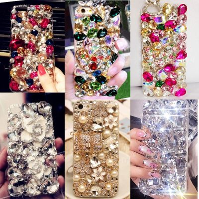 （cold noodles） Rhinestones กรณีโทรศัพท์ที่มีคุณภาพสูงสำหรับ Iphone 7หินขนาดใหญ่ลูกปัด3D B Ling คริสตัลฮาร์ดและปกหลังนุ่มสำหรับ Samsung Galaxy