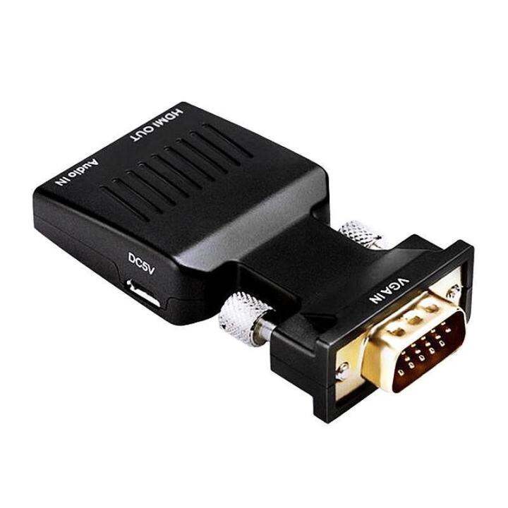 best-seller-1080p-vga-to-hdmi-video-converter-adapter-with-mini-usb-power-cable-3-5mm-audio-cable-vga2hdmi-for-hdtv-dvd-pc-ที่ชาร์จ-หูฟัง-เคส-airpodss-ลำโพง-wireless-bluetooth-คอมพิวเตอร์-โทรศัพท์-usb