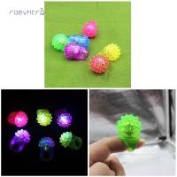 RAE 12 Pcs/ Set Strawberry Shape Flashing LED Ring Luminous Finger Rubber Rings Event Party Supplies