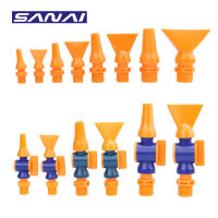 SANAI 10ชิ้นหัวฉีดพลาสติก1/4 3/8 1/2กลม/แบนสำหรับท่อพลาสติกยืดหดได้ท่อน้ำหล่อเย็นให้เย็น