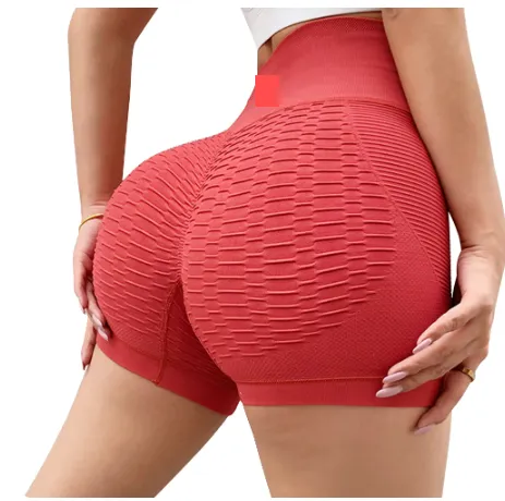 Women Yoga Shorts High Waist GYM Hot Pants Scrunch Butt Honeycomb Workout  Booty 