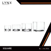 JJGLASS - (LYNX) SQUARE  - แจกันแก้ว แฮนด์เมด ทรงเหลี่ยมจตุรัสด้านเท่า เนื้อใส ขนาด 10 ซม., 12 ซม., 15 ซม. และ 18 ซม.