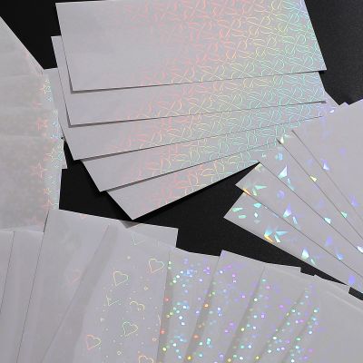 5 Sheets Shiny Laser Film Goo Card Sticker Creative DIY Journal Scrapbooking Decoration Kawaii Stationery Collage Phone Stickers Stickers Labels