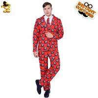 [COD] Cross-border European and skull mens adult print party masquerade stage performance suit