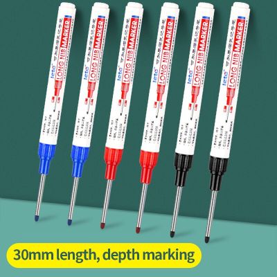 30mm Long Head Markers Woodworking Construction Deep Hole Home Decoration Nib Multi-purpose Waterproof Markers Pen