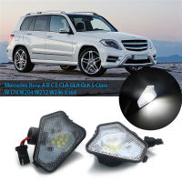 2Pcs สำหรับ Benz A B C E CLA GLA GLK S Class W176 W204 W212 W246 X164 12V รถ Led ภายใต้ด้านข้างกระจกมองหลัง Puddle Light