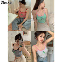 Zhu Xia คมชัดลายเสื้อกล้ามสลิงสาวร้อนที่สวยงามกลับ Bottoming ด้านบน