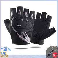 1คู่ Fingerless ถุงมือขี่จักรยานผู้ชายผู้หญิง Anti-Sweat Breathable MTB Road Bike ถุงมือครึ่งนิ้ว Anti Shock จักรยาน Accessories