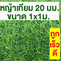 หญ้าเทียม เกรดA สูง 20มม. ขนาด 1x1ม. กันUV หญ้าเทียมราคาถูก หญ้าปลอม หญ้าปูสนาม คุณภาพดี สีไม่ซีด มีรูระบายน้ำ ปูพื้น ปูผนัง แต่งสวน ส่งไว