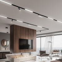 ∈™✜  Magnetic track light unowned absorption article design with the dark embedded lines installed guide living room