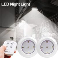 Dimmable Wireless LED Night Light Remote Control Under Cabinet Lamps Battery Operated Kitchen Bathroom Closet Stairs Lights Night Lights