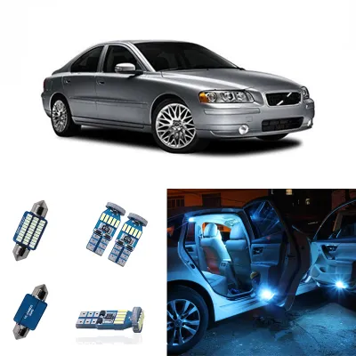 19pcs canbus car interior led light bulbs lamp kit for volvo s60 sedan 2000-2007 2008 2009 map dome trunk license plate lights