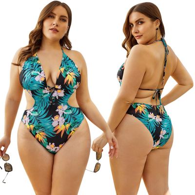 Swimsuit One Piece Swim Bathing Suits Plus Size Swimwear Black Sexy Larges Big Plussize Swimming Wear Beachwear For Female