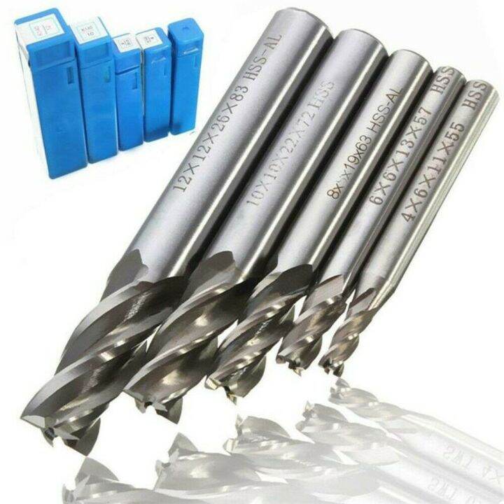 เครื่องตัดปลายดอกสว่านคาร์ไบด์4-12มม-เครื่องมือหัวเจาะหัวตัดเจาะ-hss-cnc-5ชิ้น-ชุด
