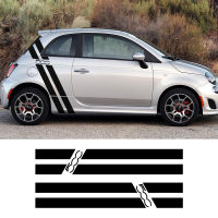 สำหรับ Fiat 500 595 Abarth รถจัดแต่งทรงผม Body Door Decor สติกเกอร์จัดส่งฟรี Side Stripes กราฟิก Decals Tuning รถอุปกรณ์เสริม