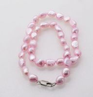 freshwater pearl baby pink baroque 7-9mm necklace 16inch FPPJ wholesale beads nature